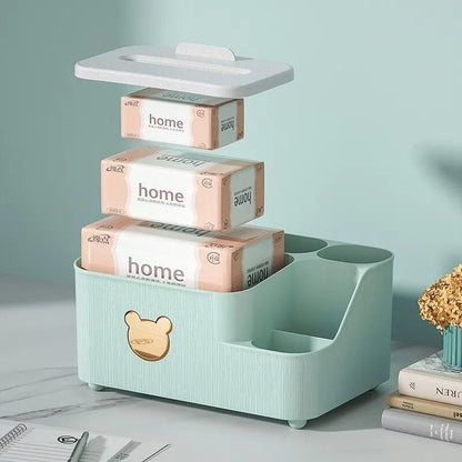 Bear Design Desktop Tissue Storage Box