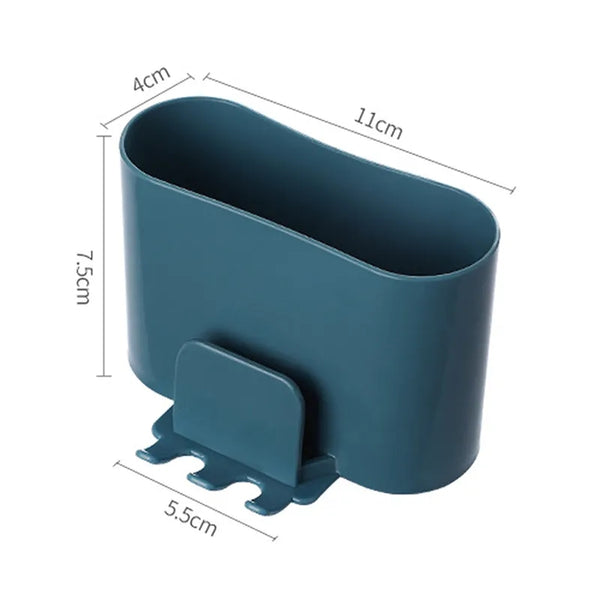 Wall mounted bathroom organizer for tooth paste and tooth brush