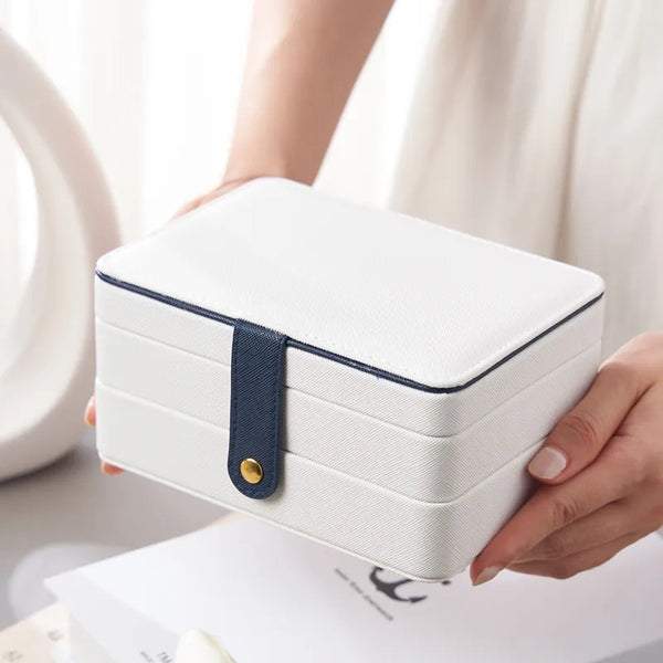 Pu leather portable large capacity jewellery organizer