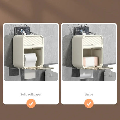 Wall Mounted Tissue Storage Box Shelf