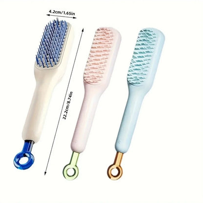 Multipurpose Self Cleaning Hairbrush