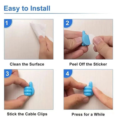 Pack of 10 pieces Thumb mini cable organizer silicon USB cable management multi purpose thumb holder
