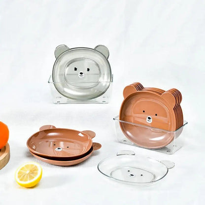 8pcs Mini Snacks Plates With Stand