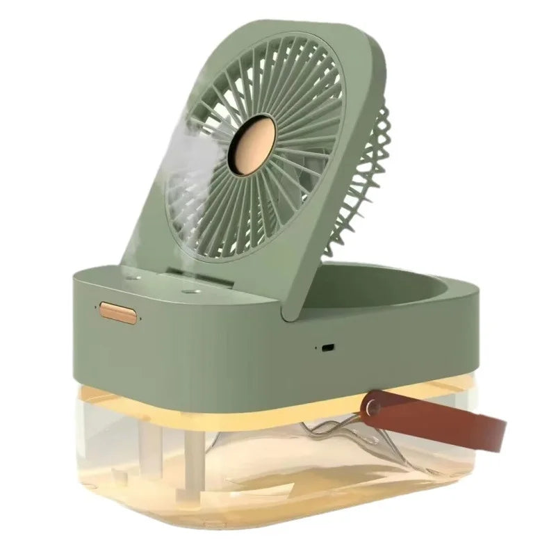 Double Spray Portable Humidifier Fan With Lamp
