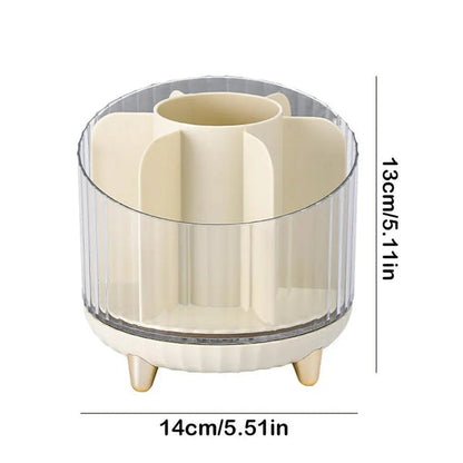 Rotating brush and lipstick holder