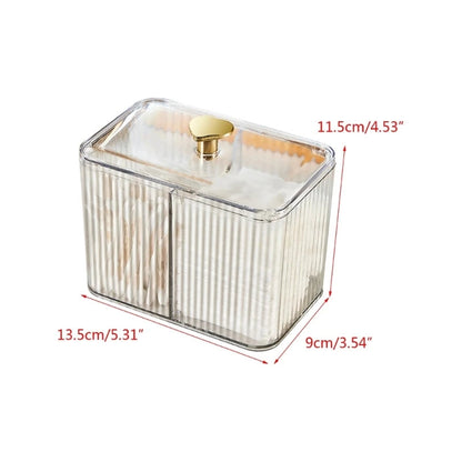 Cotton bud holder + cosmetics organizer