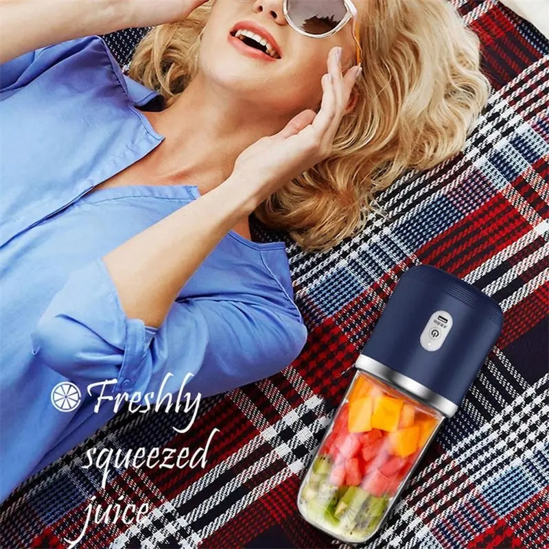 6 Blades Usb Juicer With 300ml Glass