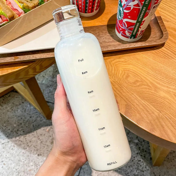 High quality glass water bottle
