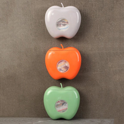 apple shape wall mounted plastic packaging storage box