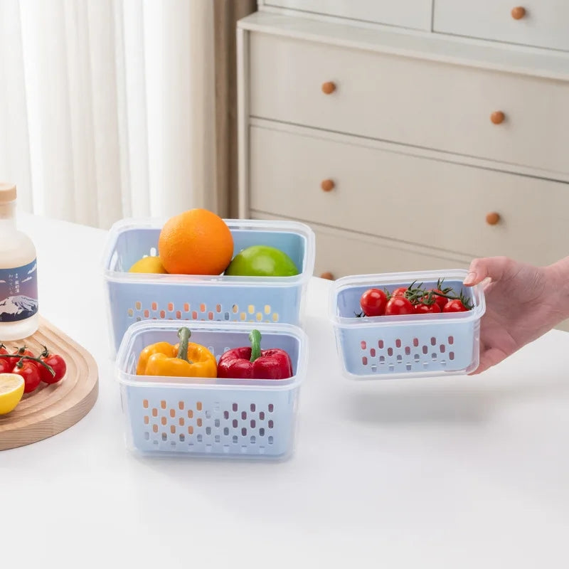 3pcs drainer storage box