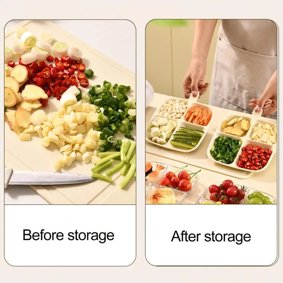 four compartment snack and serving tray