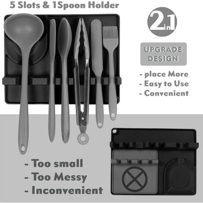 2In1 Multifunctional Silicone Spoon Holder