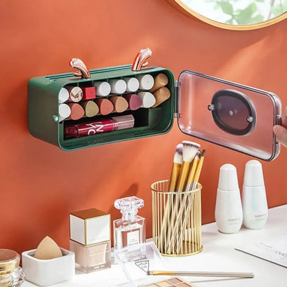 Wall Mounted lipstick and perfume organizer