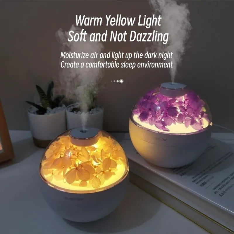 Flower Humidifier, Large Capacity Quiet Cool Mist Humidifier,