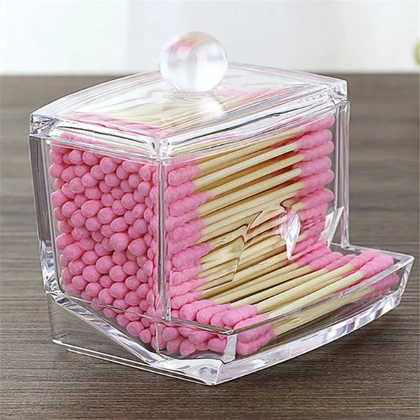 Acrylic cotton bud holder