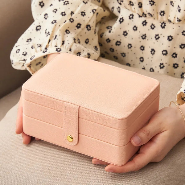 Pu leather portable large capacity jewellery organizer