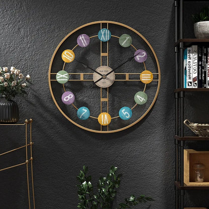 Imported metallic colorful digit clock