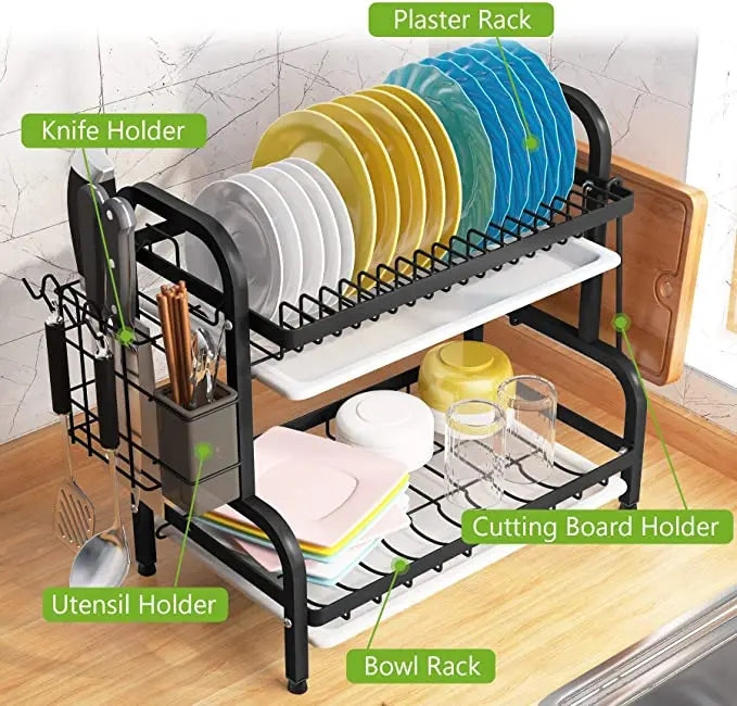 2 and 3 tier dish drying rack
