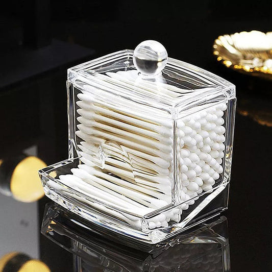 Acrylic cotton bud holder
