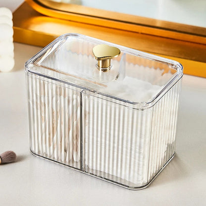 Cotton bud holder + cosmetics organizer