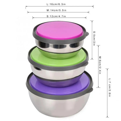 3pcs Set Stainless Steel Bowl