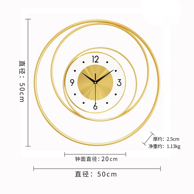 Imported Metallic Orbial look Golden wall Clock
