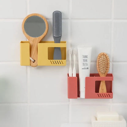 Plastic material wall mounted storage rack