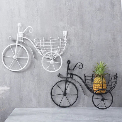 Wall mounted flower basket cycle