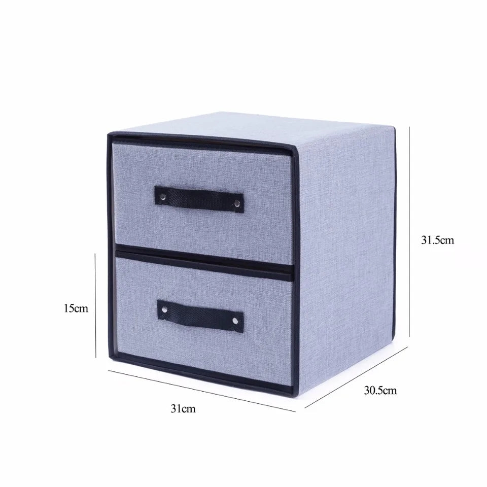 Fabric storage organizer - High quality 2 drawers storage organizer
