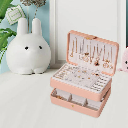 Pu leather portable large capacity jewellery organizer