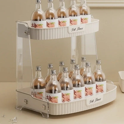 2 layer desktop cosmetics organizer