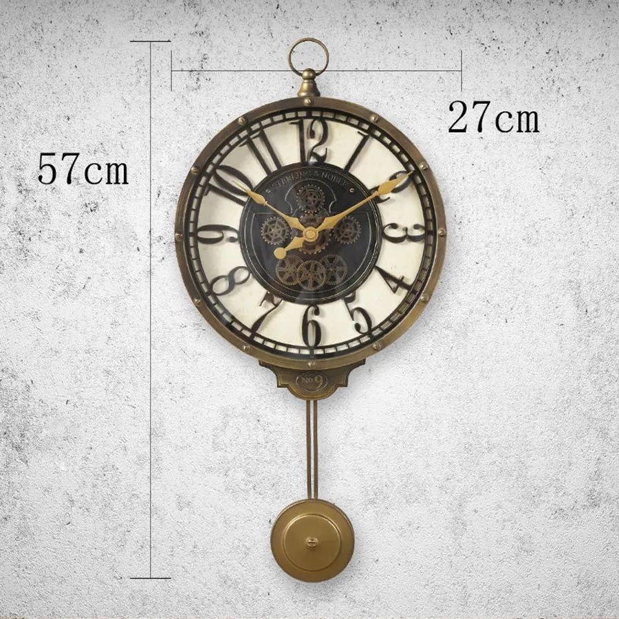Imported gearing look pendulum clock