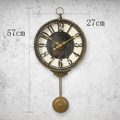 Imported gearing look pendulum clock