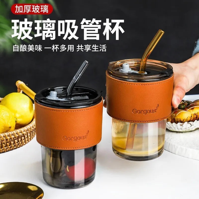 Creative Straw Glass Mug
