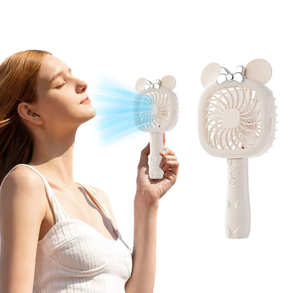 cartoon handheld mini portable fan