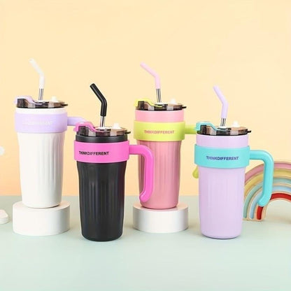 27oz Stainless Steel Coffee Mug with Straw