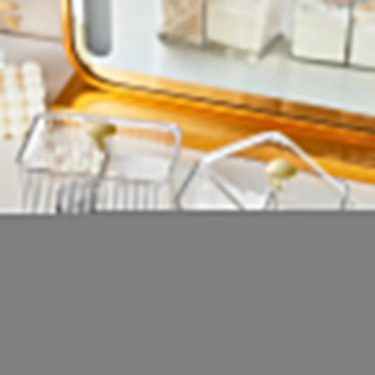 Cotton bud holder + cosmetics organizer