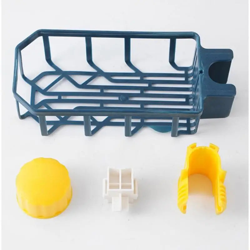 Faucet Side Soap And Sponge Dispenser Plastic Material Random Colours