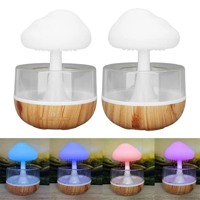 Mushroom Rain Humidifier With Night Light