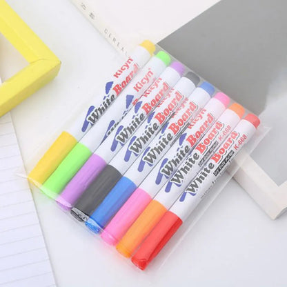 Magical water painting pen color mark pen marker floating.