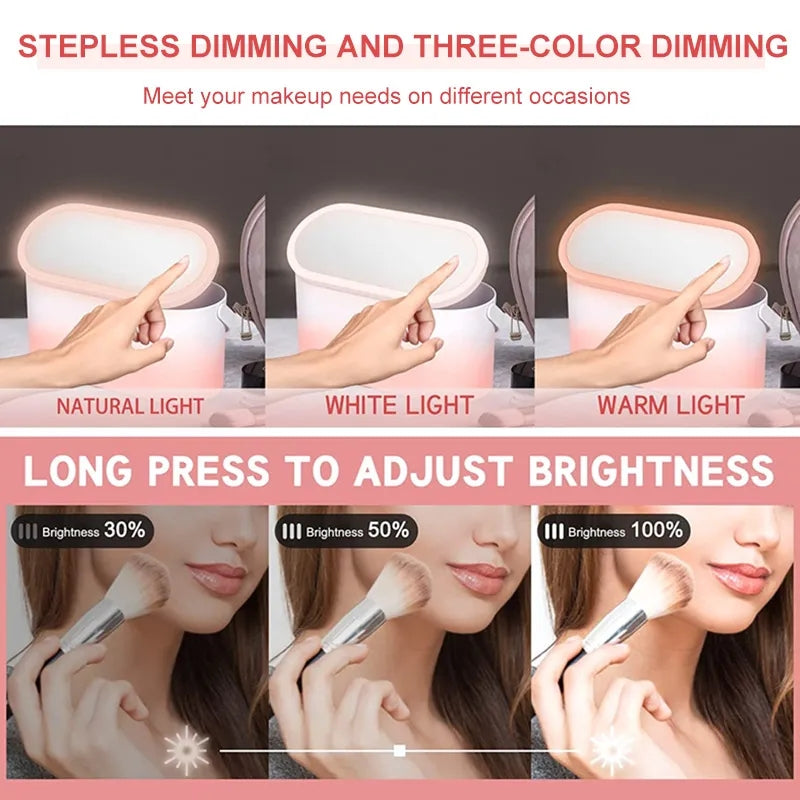Cosmetic Organizer With Led Mirror