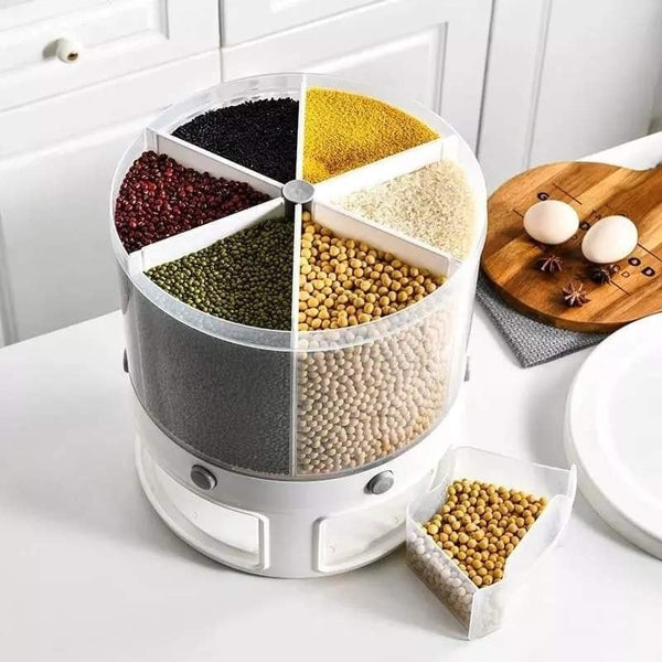 Multi portion cereal container with capacity of 10 kg