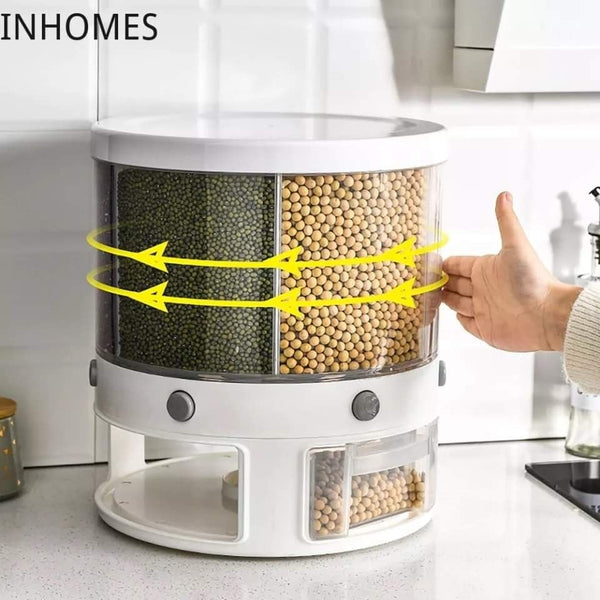 Multi portion cereal container with capacity of 10 kg