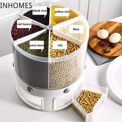 Multi portion cereal container with capacity of 10 kg