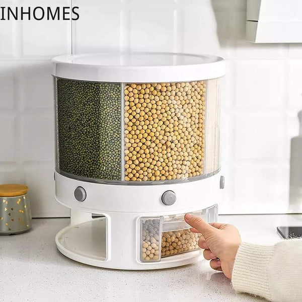 Multi portion cereal container with capacity of 10 kg