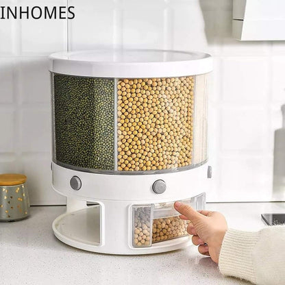Multi portion cereal container with capacity of 10 kg