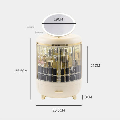 LED Mirror Cosmetic And Jewelry Organizer