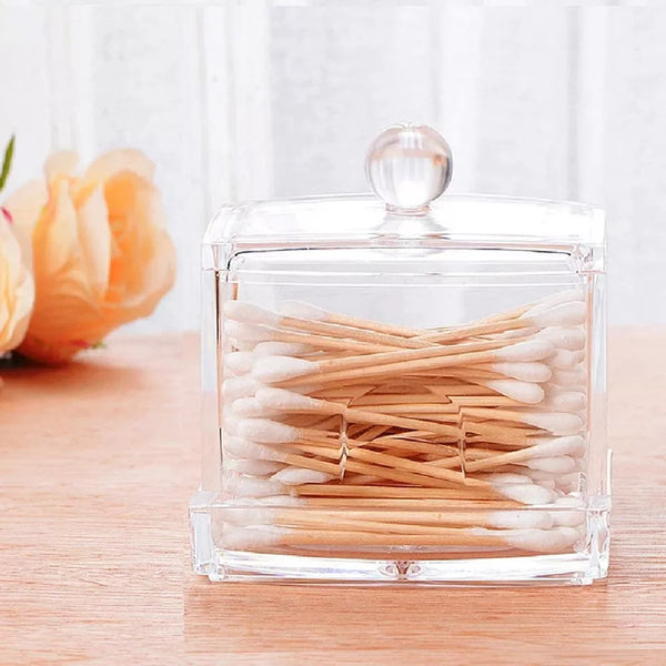 Acrylic cotton bud holder