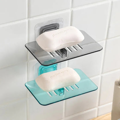 Transparent wall mounted soap holder