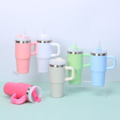 20oz Stainless Steel Tumbler with Lid & Straws